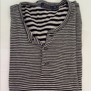 Ralph Lauren Black and White Striped Shirt